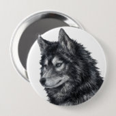 Badge Rond 10 Cm Chien de Balto (Devant & derrière)