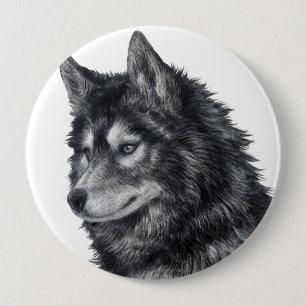 Badge Rond 10 Cm Chien de Balto