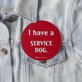 Badge Rond 10 Cm Chien rouge foncé (En situation)