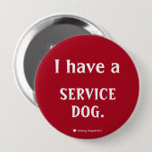 Badge Rond 10 Cm Chien rouge foncé (Devant & derrière)