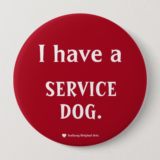 Badge Rond 10 Cm Chien rouge foncé (Devant)