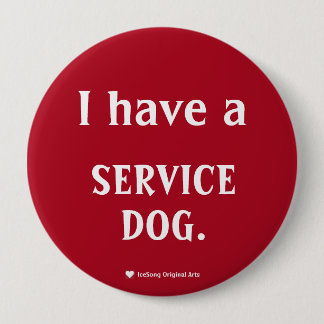 Badge Rond 10 Cm Chien rouge foncé