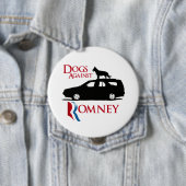 Badge Rond 10 Cm Chiens contre Romney - .png (En situation)