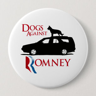 Badge Rond 10 Cm Chiens contre Romney - .png