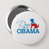 Badge Rond 10 Cm CHIENS POUR OBAMA - -.png (Devant & derrière)