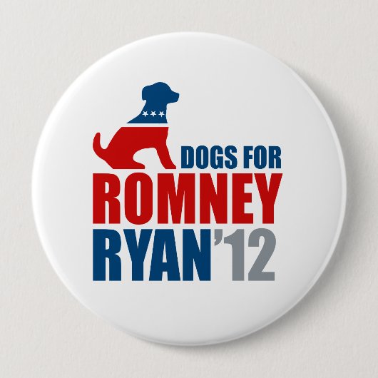 Badge Rond 10 Cm CHIENS POUR ROMNEY RYAN.png (Devant)