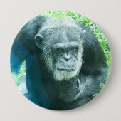 Badge Rond 10 Cm Chimpanzé (Devant)