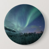 Badge Rond 10 Cm Ciel des auréoles nordiques (Devant)