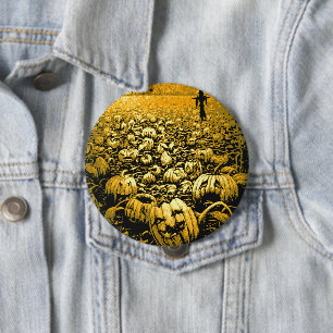 Badge Rond 10 Cm cimetière Jack O'Lantern
