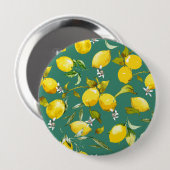 Badge Rond 10 Cm citrons d'aquarelle 6 (Devant & derrière)