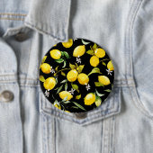 Badge Rond 10 Cm citrons d'aquarelle 7 (En situation)