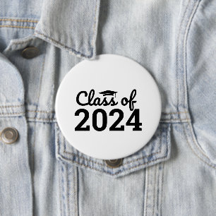 Badge Rond 10 Cm Classe De 2024 Jour De Graduation