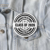 Badge Rond 10 Cm Classe de 2026 Graduation (En situation)