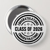 Badge Rond 10 Cm Classe de 2026 Graduation (Devant & derrière)