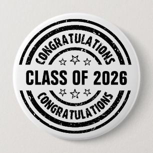 Badge Rond 10 Cm Classe de 2026 Graduation