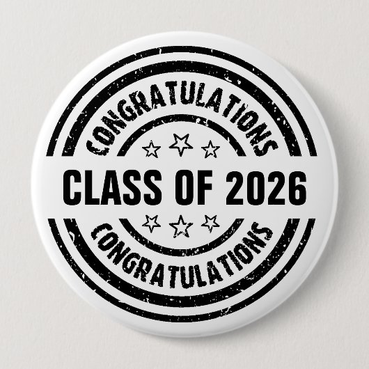 Badge Rond 10 Cm Classe de 2026 Graduation (Devant)
