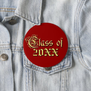 Badge Rond 10 Cm Classe de fin d'études de fond de couleur quelconq