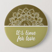 Badge Rond 10 Cm Classique Mandala Inde Style 4 (Devant)