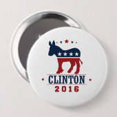 BADGE ROND 10 CM CLINTON 2016 ROCKWELL - .PNG (Devant & derrière)