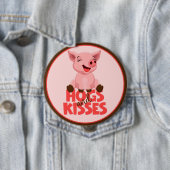 Badge Rond 10 Cm Cochon mignon jeu de mots (En situation)