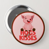 Badge Rond 10 Cm Cochon mignon jeu de mots (Devant & derrière)
