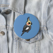 Badge Rond 10 Cm Cockatiel (En situation)