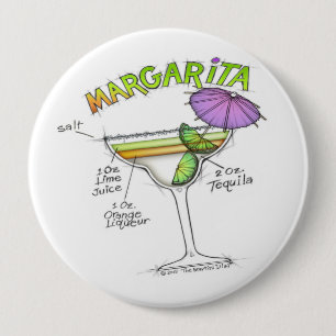 BADGE ROND 10 CM COCKTAIL MARGARITA RECIPE