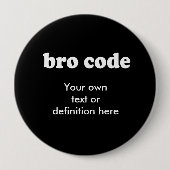BADGE ROND 10 CM CODE DE BRO (Devant)