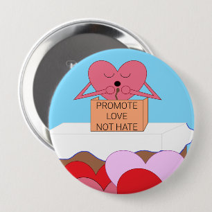 Badge Rond 10 Cm Coeur Promouvoir l'amour
