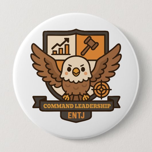 Badge Rond 10 Cm Command Eagle – Focused Leadership (Devant)