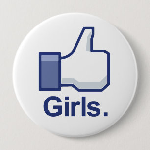 Badge Rond 10 Cm Comme les filles