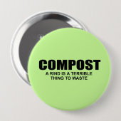 BADGE ROND 10 CM COMPOSÉ - UNE BOÎTE EST UNE CHOSE TERRIBLE À DÉCHE (Devant & derrière)