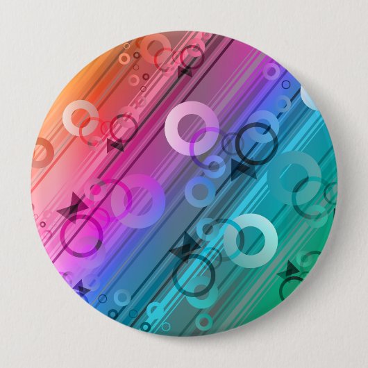 Badge Rond 10 Cm Composition Abstraite (Devant)