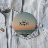 Badge Rond 10 Cm Concepteur graphique (En situation)