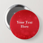 Badge Rond 10 Cm Conception Bokeh rouge, modèle (Devant & derrière)