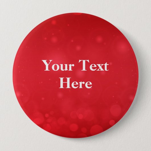 Badge Rond 10 Cm Conception Bokeh rouge, modèle (Devant)