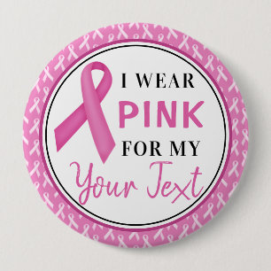 Badge Rond 10 Cm Conception de sensibilisation au cancer du sein Ru