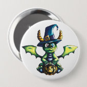 Badge Rond 10 Cm Conception magique du dragon d'Halloween (Devant & derrière)
