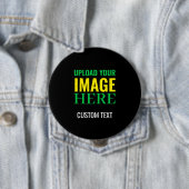 Badge Rond 10 Cm Conception moderne d'image et de texte noir simple (En situation)