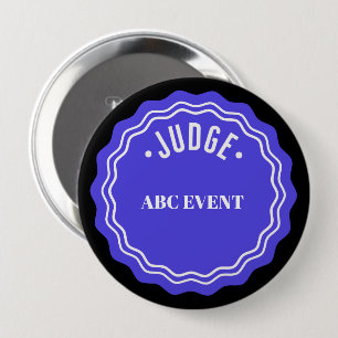Badge Rond 10 Cm Concours de jugement moderne juge du ruban