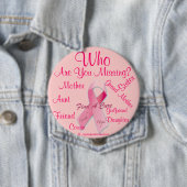 Badge Rond 10 Cm Conscience de Cancer (En situation)