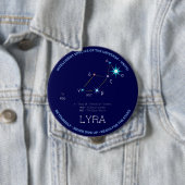 Badge Rond 10 Cm Constellation de l'hémisphère Nord Lyra (En situation)