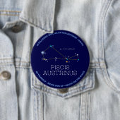 Badge Rond 10 Cm Constellation de l'hémisphère Sud Piscis Austrinus (En situation)