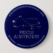 Badge Rond 10 Cm Constellation de l'hémisphère Sud Piscis Austrinus (Devant)