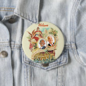 Badge Rond 10 Cm Convention de Démocrate du ressortissant 2012, (En situation)