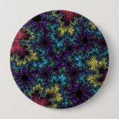 Badge Rond 10 Cm Coral Rainbow Speckle (Devant)