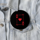 Badge Rond 10 Cm Correspondance Coeurs Ace Convient Jouer Cartes Mo (En situation)
