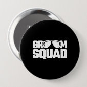 Badge Rond 10 Cm Correspondance Groomsman Group Groomsmen Bachelor  (Devant & derrière)