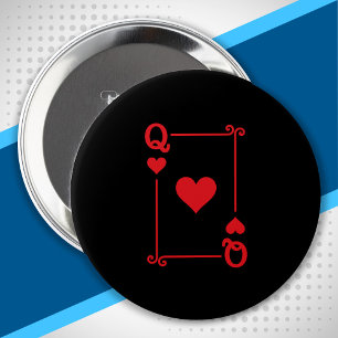 Badge Rond 10 Cm Correspondance Queen Heart Convient Jeux Cartes Mo
