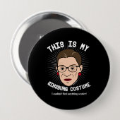Badge Rond 10 Cm Costume de Ruth Bader Ginsburg Halloween - je ne (Devant & derrière)